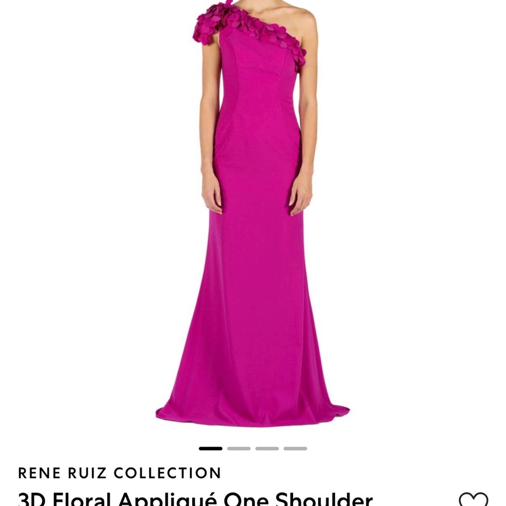 Rene Ruiz Collection
3D Floral Appliqué One Shoulder Gown